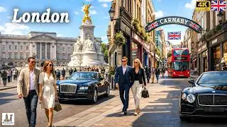 Walking London's Vibrant Streets | How The Sun Shines London's Streets! Iconic Landmarks! [4K]