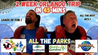 A 2 WEEK ORLANDO FLORIDA Disneyworld Universal Holiday Vacation in 45 mins - All The Parks