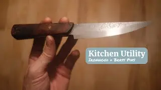 Kitchen utility knife w/ Ironwood handle - KNIFEMAKING