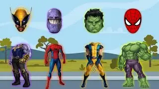 #TEBAKGAMBAR Superhero Head Swap Challenge! 🤯 Hulk, Thanos, Spiderman & Wolverine Mix-Up!
