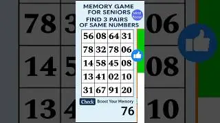 Fun Brain Challenge for Seniors: Match the Numbers Today! #braintraining