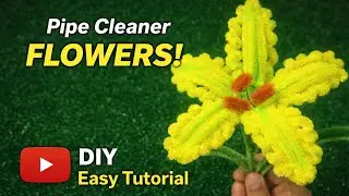DIY Pipe Cleaner Lily | Easy Handmade Flower Craft Step by Step | Toutorial #pipecleaner #diy #craft