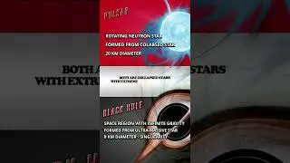 Black Hole vs Pulsar #comparison #education #facts