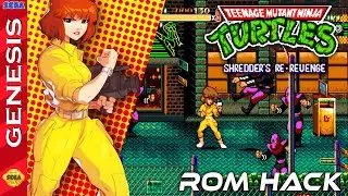 TMNT Shredder's Re-Revenge - April O'Neil Playthrough - Sega Genesis Rom Hack 2022