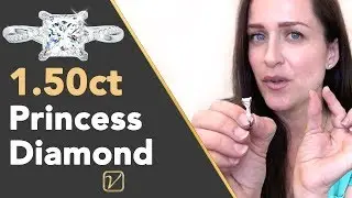 Princess Cut Diamond Engagement Ring | 1.50 Carat Princess Cut Diamond Ring w/a Petite Twist Setting