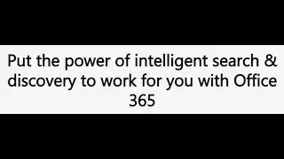 Office 365 - Part 6 - Search Part 2