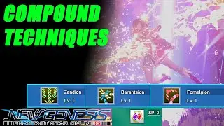 PSO2:NGS Force / Techter new Compound Techs (I accidentally made a montage instead of test vod LOL )