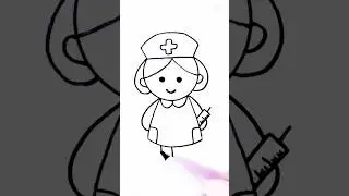 Nurse easy drawing 😍🪄✨#shorts #youtubeshorts #trending #viralvideo