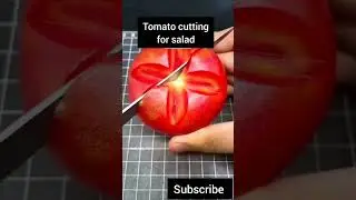 Tomato cutting trick #viral #youtubeshorts #reels #shorts #salad