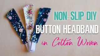 Button Headband Tutorial for Woven Fabric with Pattern