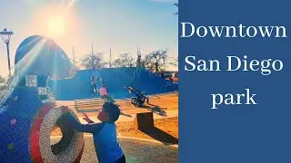 Exploring Downtown San Diego Harbor playground // San Diego Splash Pad // Sea port villainess