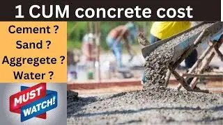 Rate analysis for concrete | How to calculate material for 1 cubic meter of concrete
