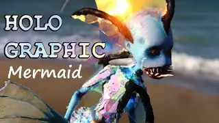 HOLOGRAPHIC MERMAID!!! #MERMAY CUSTOM DOLL REPAINT Holo Draculaura Monster High OOAK