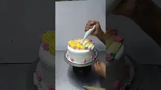 Beautiful Birthday Special Round Shape Flower Cake Design with Fresh Floral Theme and Soft Pastel Co