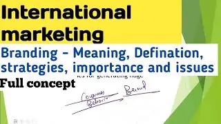 Branding packaging and labelling in international marketing | Branding in international marketing |