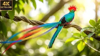 Long Tailed Forest Kings Exotic Birds in Deep Wilderness  4K ASMR