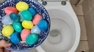 Will It Flush? Rainbow Eggs vs Toilet 🚽