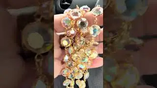 Красивое винтажное колье с кристаллами Swarovski AB 😱