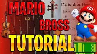 Cómo tocar MARIO BROS THEME en Violín Violin tutorial with sheets and Tabs - Tutorial violino Tabs.