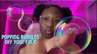 ASMR POV: Popping Bubbles 🫧 Off Your Face (Visual Triggers & Mouth Sounds)