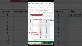 How to Find Missing Numbers in Sequence Ms Excel Sheet || AL-BASHEER Academy #excel #myexceltutor