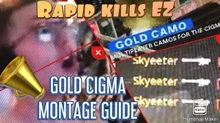 Unlocking GOLD CIGMA 2 Rapid Kills Montage Cold War