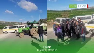 باجة : محتجون يغلقون الطريق الرابطة بين باجة وعمدون