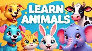 Hello Animal Friends | Learn Animals Cartoon Kids Video #cartoon #song #kidslearning #kids #animals 