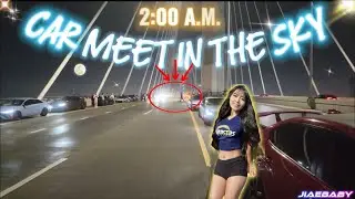 F80 BMW M3 RACES TESLA, MIDNIGHT SOKUDO CAR MEET ON LONG BEACH BRIDGE, TOYOTA GR86 DITCHES POLICE! 
