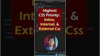 Highest CSS Priority: Inline, Internal & External CSS, Full Stack Web Development #StudyCodex #short