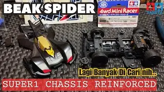 RE RELEASE TERBARU 2024 - SUPER1 CHASSIS REINFORCED - TAMIYA MINI4WD - BUAT BODY KIT BEAK SPIDER