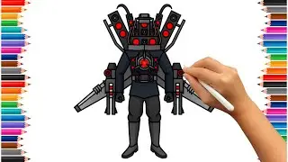 HOW TO DRAW NEW TITAN SPEAKERMAN UPGRADED | Skibidi Toilet New Coloring Pages