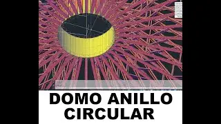 AUTOCAD ADVANCE STEEL CUBIERTA CIRCULAR COLISEO