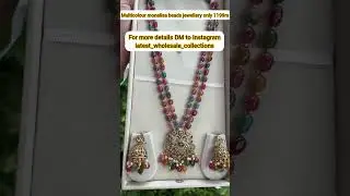 Multicolour monalisa beads jewellery only 1199rs #multicolor #monalisa #beads #doublelin #earrings