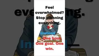 Overthinking kills productivity. Small wins build it. 🔥 #motivation #studytips