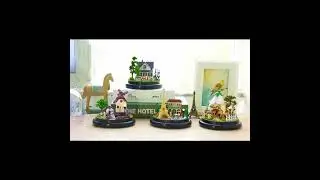 Happy Rabbit Glass Ball DIY Dollhouse Kit