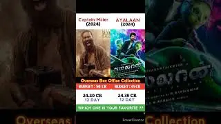 Captain Miller VS Ayalaan Movie 12 Day Comparison Box  #shorts #salaar #animal #hanuman #fighter