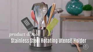 Stainless Steel Rotating Utensil Holder