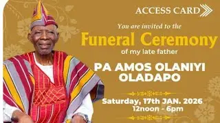 FUNERAL CEREMONY OF PA AMOS OLANIYI OLADAPO ( ACTRESS BUKKY AREWA'S FATHER)