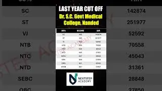 NEET 2025 GOVT MBBS- EXPECTED CUT OFF! #nextstepacademy