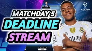UCL Fantasy Matchday 5 : Deadline Stream | Q & A |OR - 6.8K | Champions  League Fantasy Tips 2025/26