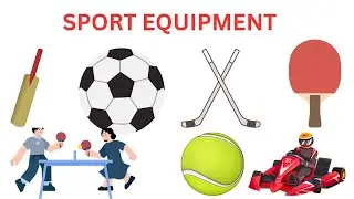 10 Sports Equipment Names for Kids | Learn Sports in English | Fun Learning Video