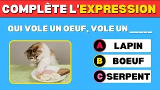 Quiz : Compl&egrave;te les EXPRESSIONS Fran&ccedil;aises ! 🧠 40 Questions🤔 5 Secondes pour R&eacute;pondre⏱️| 123Quizzone