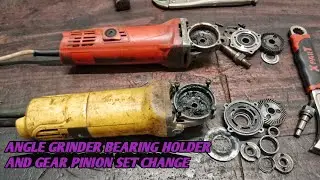 Angle Grinder Repair_Change Bearing_Angle Grinder Bearing Holder And Gear Pinion Set Changeগ্রান্ডিং