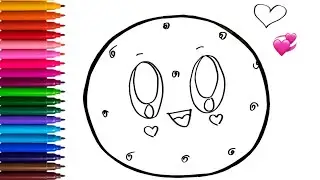 How To Draw A Cute Choco Chip Cookies Easy | Cookies Drawing | Drawings For Kids