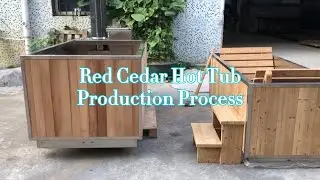 Stainless steel hot tub production process.