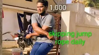 Day4/365!!1000 skipping.Jump rope exercise daily 😊#365DaysSkipping#SkippingRope#JumpRopeChallenge