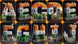 A to Z alphabet Indian flag colour|| Stylish Name Alphabet #alphabet #15august