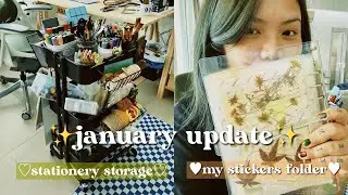 Уборка и организация арт-пространства | Советы по хранению наклеек | Видеоблог об уборке в январе