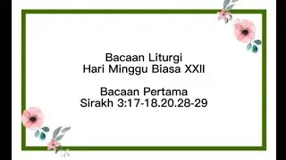 Bacaan Pertama Minggu 31 Agustus 2025, Hari Minggu Biasa XXII